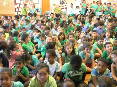 Gathered as a school community. Gathered as a school community.