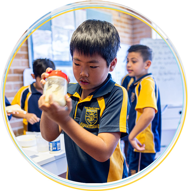 Fun class lesson at Holy Family Catholic Primary East Granville