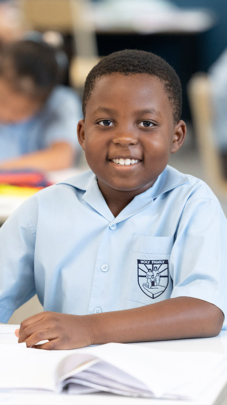 Holy Family Primary East Granville student in class